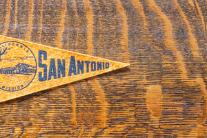 San Antonio California Felt Pennant Vintage Orange Wall Decor