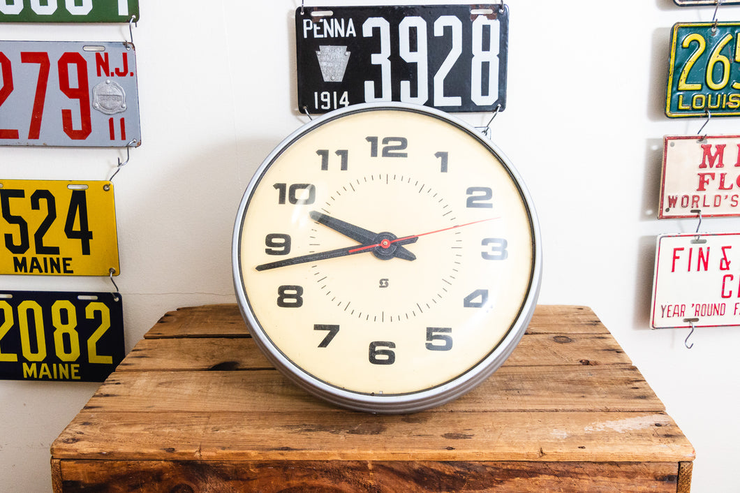 Simplex School Clock Vintage Modern Industrial Wall Decor - Eagle's Eye Finds