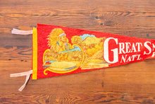 Load image into Gallery viewer, Great Smoky Mountains National Park Red Felt Pennant Vintage Wall Hanging Decor
