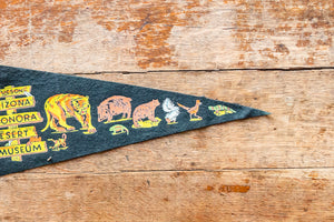 Tucson Arizona Felt Pennant Vintage Sonora Desert Museum Souvenir