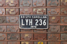 Load image into Gallery viewer, South Carolina 1972 License Plate Vintage Black and White Wall Decor - Eagle&#39;s Eye Finds
