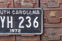 Load image into Gallery viewer, South Carolina 1972 License Plate Vintage Black and White Wall Decor - Eagle&#39;s Eye Finds
