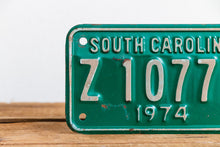 Load image into Gallery viewer, South Carolina 1974 Motorcycle License Plate Vintage Wall Hanging Decor - Eagle&#39;s Eye Finds
