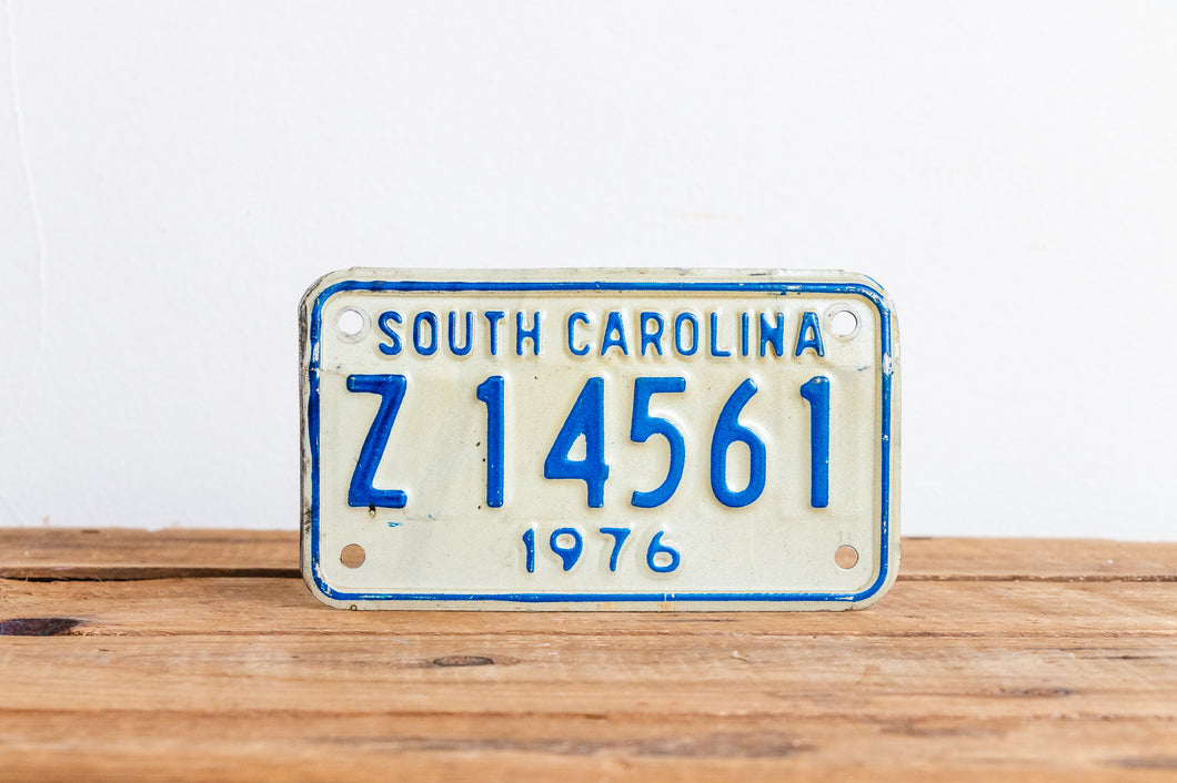 South Carolina 1976 Motorcycle License Plate Vintage Wall Hanging Decor - Eagle's Eye Finds