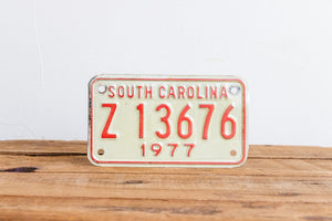 South Carolina 1977 Motorcycle License Plate Vintage Wall Hanging Decor - Eagle's Eye Finds