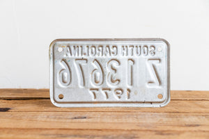 South Carolina 1977 Motorcycle License Plate Vintage Wall Hanging Decor - Eagle's Eye Finds