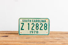 Load image into Gallery viewer, South Carolina 1978 Motorcycle License Plate Vintage Wall Hanging Decor - Eagle&#39;s Eye Finds
