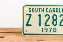 Load image into Gallery viewer, South Carolina 1978 Motorcycle License Plate Vintage Wall Hanging Decor - Eagle&#39;s Eye Finds
