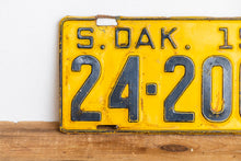 Load image into Gallery viewer, South Dakota 1935 License Plate Vintage Yellow Wall Hanging Decor 24-2064 - Eagle&#39;s Eye Finds
