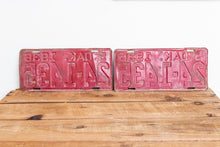 Load image into Gallery viewer, South Dakota 1936 License Plate Pair Vintage Red Wall Hanging Decor - Eagle&#39;s Eye Finds
