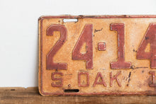Load image into Gallery viewer, South Dakota 1937 Rusty License Plate Vintage Brown Wall Hanging Decor 24-1412 - Eagle&#39;s Eye Finds

