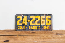 Load image into Gallery viewer, South Dakota 1941 License Plate Vintage Yellow Wall Hanging Decor 24-2266 - Eagle&#39;s Eye Finds
