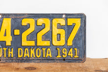 Load image into Gallery viewer, South Dakota 1941 License Plate Vintage Black Wall Hanging Decor 24-2267 - Eagle&#39;s Eye Finds
