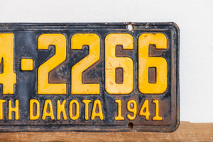 South Dakota 1941 License Plate Vintage Yellow Wall Hanging Decor 24-2266 - Eagle's Eye Finds