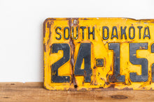 Load image into Gallery viewer, South Dakota 1942 License Plate Vintage Yellow Wall Hanging Decor 24-1522 - Eagle&#39;s Eye Finds
