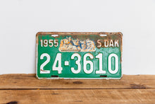 Load image into Gallery viewer, South Dakota 1955 License Plate Vintage Green Wall Hanging Decor 24-3610 - Eagle&#39;s Eye Finds
