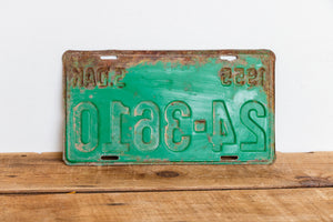 South Dakota 1955 License Plate Vintage Green Wall Hanging Decor 24-3610 - Eagle's Eye Finds