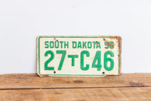 Load image into Gallery viewer, South Dakota 1956 License Plate Vintage White and Green Wall Decor - Eagle&#39;s Eye Finds
