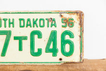 Load image into Gallery viewer, South Dakota 1956 License Plate Vintage White and Green Wall Decor - Eagle&#39;s Eye Finds
