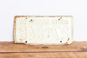 South Dakota 1956 License Plate Vintage White and Green Wall Decor - Eagle's Eye Finds
