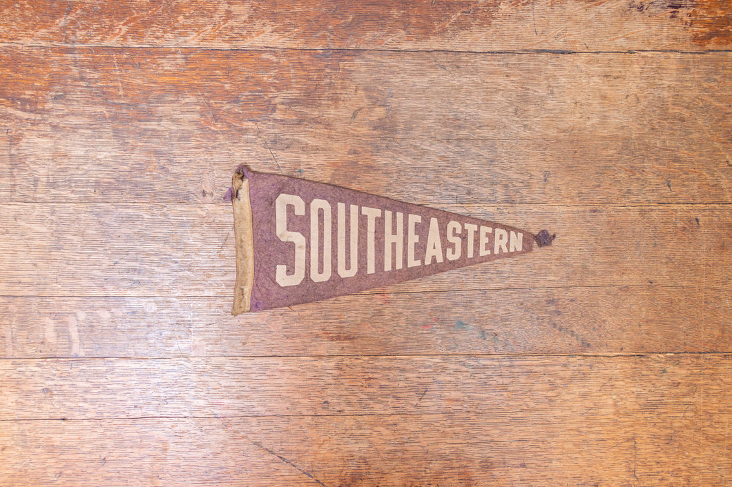 Southeastern Purple Felt Pennant Vintage High School Decor - Eagle's Eye Finds