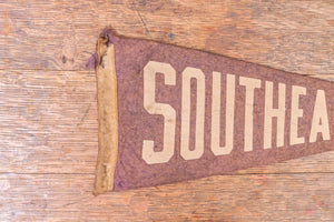 Southeastern Purple Felt Pennant Vintage High School Decor - Eagle's Eye Finds