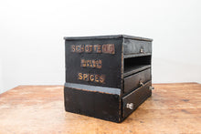 Load image into Gallery viewer, Schotten&#39;s Spice Box Vintage Wooden Rustic Primitive Store Display - Eagle&#39;s Eye Finds
