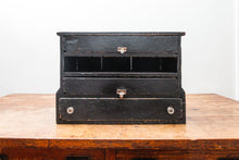 Load image into Gallery viewer, Schotten&#39;s Spice Box Vintage Wooden Rustic Primitive Store Display - Eagle&#39;s Eye Finds
