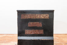 Load image into Gallery viewer, Schotten&#39;s Spice Box Vintage Wooden Rustic Primitive Store Display - Eagle&#39;s Eye Finds
