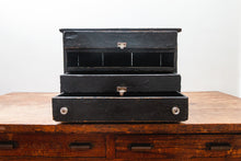 Load image into Gallery viewer, Schotten&#39;s Spice Box Vintage Wooden Rustic Primitive Store Display - Eagle&#39;s Eye Finds
