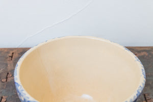 Blue Spongeware Mixing Bowl Vintage Robinson Ransbottom Pottery Kitchenware - Eagle's Eye Finds