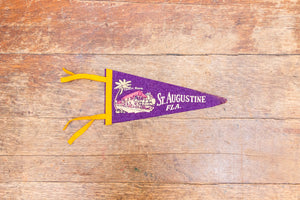 St. Augustine Florida Felt Pennant Vintage Purple FL Wall Decor - Eagle's Eye Finds