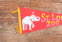 Load image into Gallery viewer, St. Louis Zoo Missouri Felt Pennant Vintage Elephant Decor
