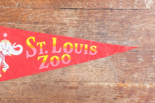 Load image into Gallery viewer, St. Louis Zoo Missouri Felt Pennant Vintage Elephant Decor
