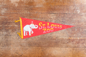 St. Louis Zoo Missouri Felt Pennant Vintage Elephant Decor