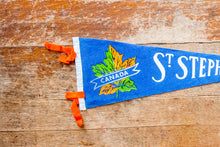 Load image into Gallery viewer, St. Stephen NB Blue Felt Pennant Vintage New Brunswick Canada Wall Decor

