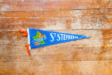 Load image into Gallery viewer, St. Stephen NB Blue Felt Pennant Vintage New Brunswick Canada Wall Decor
