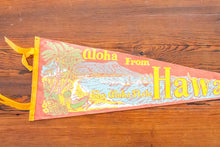 Load image into Gallery viewer, Hawaii Felt Pennant Red Vintage Travel Wall Decor
