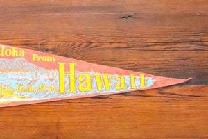 Hawaii Felt Pennant Red Vintage Travel Wall Decor