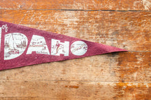 Load image into Gallery viewer, State of Idaho Maroon Felt Pennant Vintage Wall Decor
