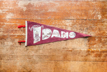 Load image into Gallery viewer, State of Idaho Maroon Felt Pennant Vintage Wall Decor
