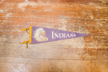 Load image into Gallery viewer, Indiana Native American Purple Felt Pennant Vintage IN Wall Decor
