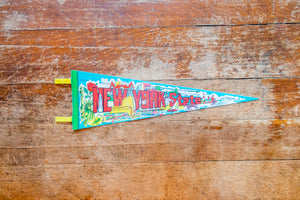 New York State Vintage Felt Pennant Retro Wall Decor