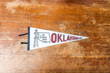 Load image into Gallery viewer, State of Oklahoma White Felt Pennant Vintage OK Wall Decor
