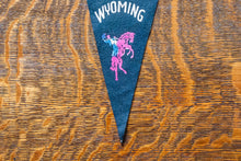 Load image into Gallery viewer, State of Wyoming Pennant Vintage Mini Black Wall Decor
