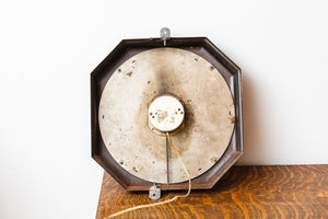 Brown Industrial Wall Clock Vintage Telechron