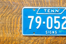 Load image into Gallery viewer, 1974 Tennessee Sign Permit License Plate Vintage Blue Decor

