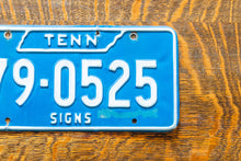 Load image into Gallery viewer, 1974 Tennessee Sign Permit License Plate Vintage Blue Decor
