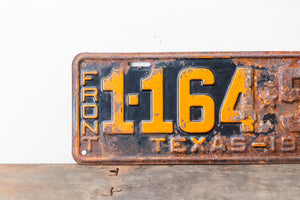 Texas 1929 License Plate Vintage Rusty Wall Decor 1-164-557 - Eagle's Eye Finds