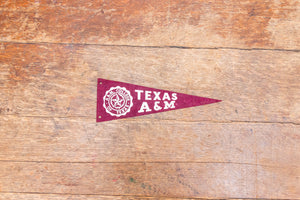 Texas A&M University Mini Felt Pennant Vintage College Decor - Eagle's Eye Finds